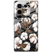 Прозорий чохол BoxFace Infinix Note 50 Pro Cotton flowers