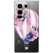 Чохол зі стразами Infinix Note 50 Pro Pink Air Baloon