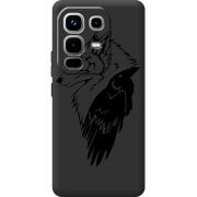 Чорний чохол BoxFace Infinix Note 50 Pro Wolf and Raven