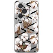 Прозорий чохол BoxFace Honor 400 Pro Cotton flowers