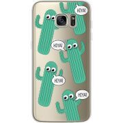 Прозрачный чехол Uprint Samsung G935 Galaxy S7 Edge с 3D-глазками HIYA