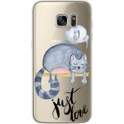 Прозрачный чехол Uprint Samsung G935 Galaxy S7 Edge Just Love