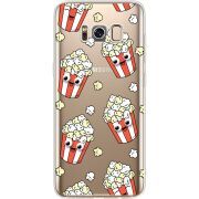 Прозрачный чехол Uprint Samsung G950 Galaxy S8 с 3D-глазками Popcorn