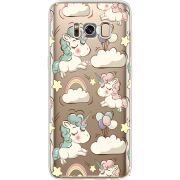 Прозрачный чехол Uprint Samsung G950 Galaxy S8 Unicorns