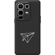 Чорний чохол BoxFace Infinix Note 50 Pro Plus Paper Plane