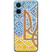 Чохол BoxFace Motorola Moto E15 Тризуб Вишивка