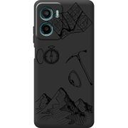 Чорний чохол BoxFace Motorola Moto E15 Mountains