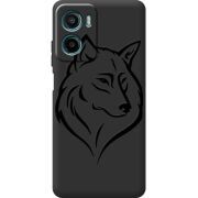 Чорний чохол BoxFace Motorola Moto E15 Wolf