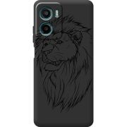 Чорний чохол BoxFace Motorola Moto E15 Lion