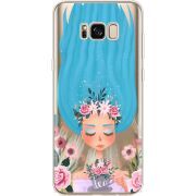 Прозрачный чехол Uprint Samsung G955 Galaxy S8 Plus Blue Hair