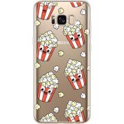Прозрачный чехол Uprint Samsung G955 Galaxy S8 Plus с 3D-глазками Popcorn