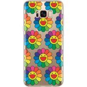 Прозрачный чехол Uprint Samsung G955 Galaxy S8 Plus Hippie Flowers