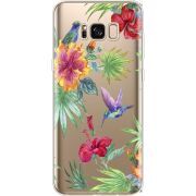 Прозрачный чехол Uprint Samsung G955 Galaxy S8 Plus Tropical