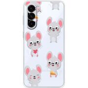 Прозорий чохол BoxFace Samsung Galaxy A17 (A175) с 3D-глазками Mouse