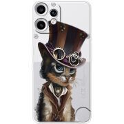 Прозорий чохол BoxFace Nothing CMF Phone 2 Pro Steampunk Cat