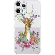 Чохол зі стразами Nothing CMF Phone 2 Pro Deer with flowers