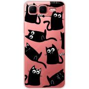 Прозорий чохол BoxFace Infinix Smart 10 Plus с 3D-глазками Black Kitty