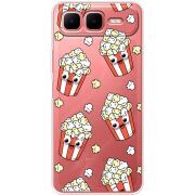 Прозорий чохол BoxFace Infinix Smart 10 Plus с 3D-глазками Popcorn