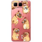 Прозорий чохол BoxFace Infinix Smart 10 Plus с 3D-глазками Pug