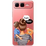 Прозорий чохол BoxFace Infinix Smart 10 Plus Super Mama and Son
