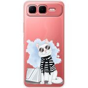 Прозорий чохол BoxFace Infinix Smart 10 Plus Cat Style