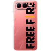 Прозорий чохол BoxFace Infinix Smart 10 Plus Free Fire Black Logo