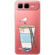 Прозорий чохол BoxFace Infinix Smart 10 Plus Segull in Cofee Pool