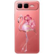 Прозорий чохол BoxFace Infinix Smart 10 Plus Floral Flamingo