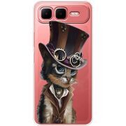 Прозорий чохол BoxFace Infinix Smart 10 Plus Steampunk Cat