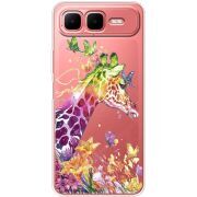 Прозорий чохол BoxFace Infinix Smart 10 Plus Colorful Giraffe