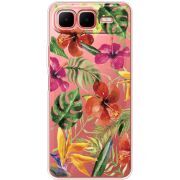 Прозорий чохол BoxFace Infinix Smart 10 Plus Tropical Flowers