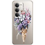 Чохол зі стразами Xiaomi Redmi 15 Ice Cream Flowers