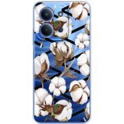Прозорий чохол BoxFace Xiaomi Redmi 15C Cotton flowers