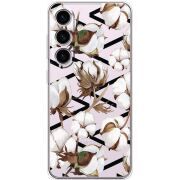 Прозорий чохол BoxFace Samsung Galaxy M56 (M566) Cotton flowers