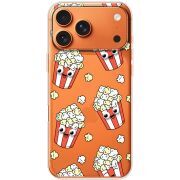 Прозорий чохол BoxFace Apple iPhone 17 Pro Max с 3D-глазками Popcorn