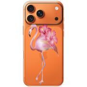 Прозорий чохол BoxFace Apple iPhone 17 Pro Max Floral Flamingo