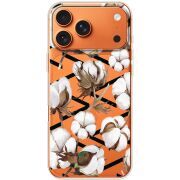 Прозорий чохол BoxFace Apple iPhone 17 Pro Max Cotton flowers