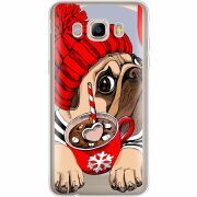 Прозрачный чехол Uprint Samsung J710 Galaxy J7 2016 Winter Puggy