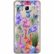 Прозрачный чехол Uprint Samsung J710 Galaxy J7 2016 Flamingo
