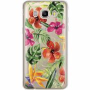 Прозрачный чехол Uprint Samsung J710 Galaxy J7 2016 Tropical Flowers