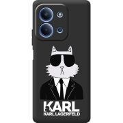 Чорний чохол BoxFace Poco C85 Cat in Black