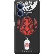 Чорний чохол BoxFace Poco C85 RedWhite Coffee