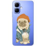 Прозорий чохол BoxFace Infinix Smart 10 Dog Coffeeman
