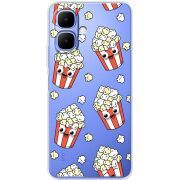 Прозорий чохол BoxFace Infinix Smart 10 с 3D-глазками Popcorn