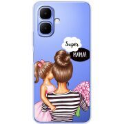 Прозорий чохол BoxFace Infinix Smart 10 Super Mama and Daughter