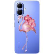 Прозорий чохол BoxFace Infinix Smart 10 Floral Flamingo