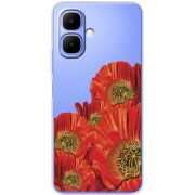 Прозорий чохол BoxFace Infinix Smart 10 Red Poppies