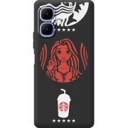 Чорний чохол BoxFace Infinix Smart 10 RedWhite Coffee