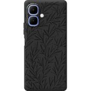 Чорний чохол BoxFace Infinix Smart 10 Leaves