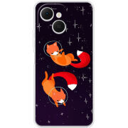 Чохол BoxFace Tecno Spark 40C Fox-Astronauts